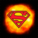 Superman sur soleil orange